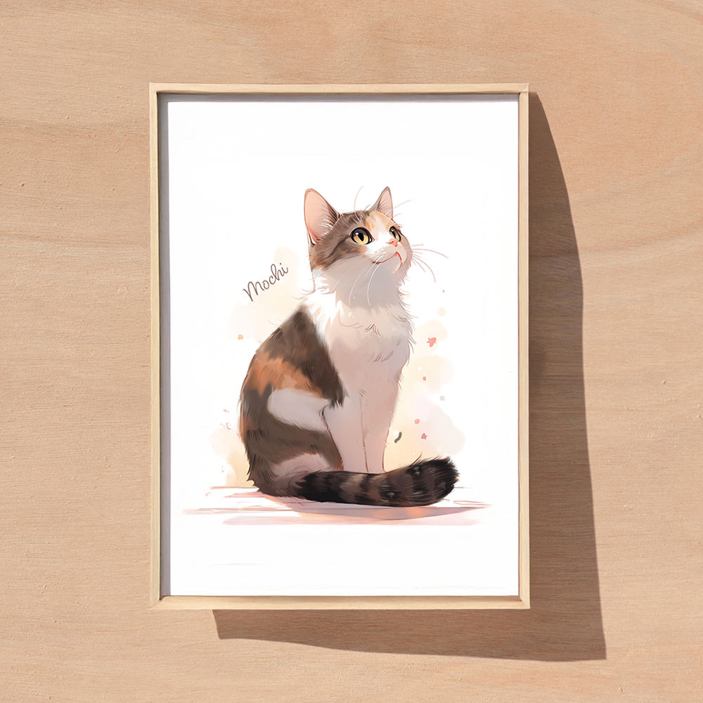 Custom Pet Portrait (Framed)