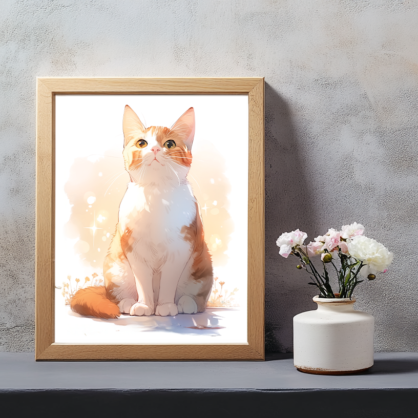 Custom Pet Portrait (Framed)